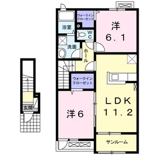 アナザースカイ【2階】の間取り