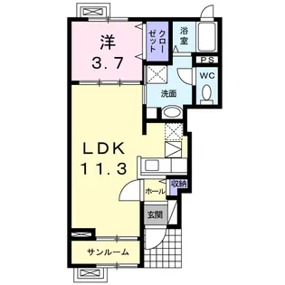 ニュー・コルソ【1階】の間取り