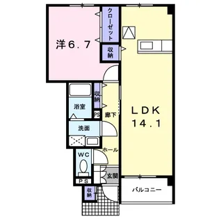 ハピネス・K【1階】の間取り