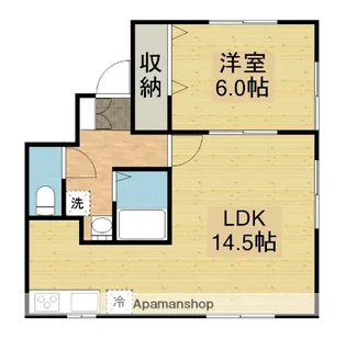 石田アパート【1階号室】の間取り