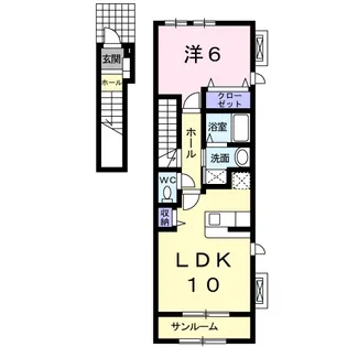 メゾン サンパティックⅢ【2階】の間取り
