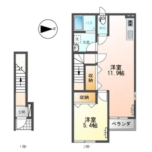 サンフォレスティ【2階】の間取り