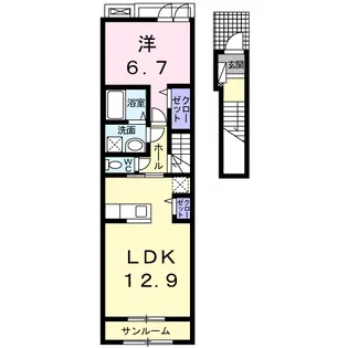 サンライズ プレイス【2階】の間取り