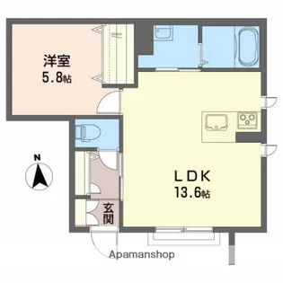 モンドール・T【102号室】の間取り