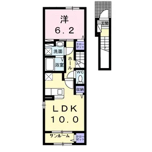 サン ブライト Ⅱ【2階】の間取り