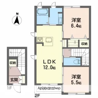 メゾンド由雅A【201号室】の間取り