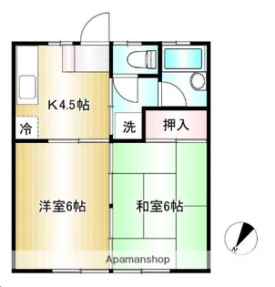 タウンハウスオオヤマⅢ【2階】の間取り