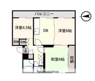 アシスト第5秋田マンション【4階】の間取り