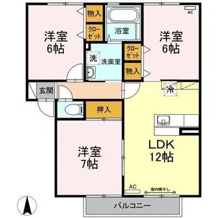 ヴィラージュK【2階】の間取り