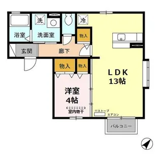 メゾン・ド・マリアージュ L棟【2階】の間取り