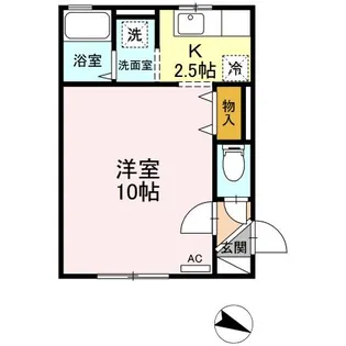 コーポビューラー Ⅲ【1階】の間取り