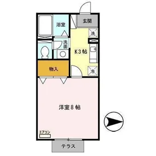 ドミールエス【1階】の間取り