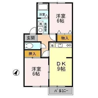 ローズアイランド B【2階】の間取り