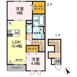RーGARDEN【2階】の間取り