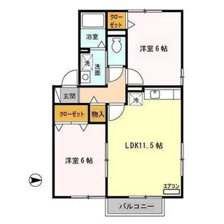 セジュールしろがね【2階】の間取り