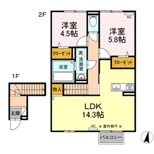 アーバンM【2階】の間取り
