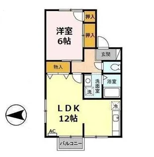 メモリー三千刈 A【2階】の間取り