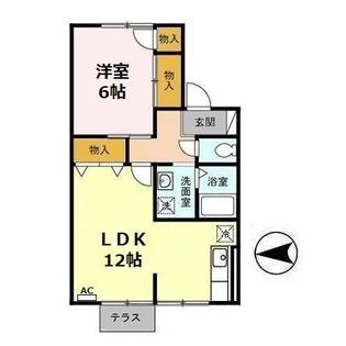 メモリー三千刈 A【1階】の間取り