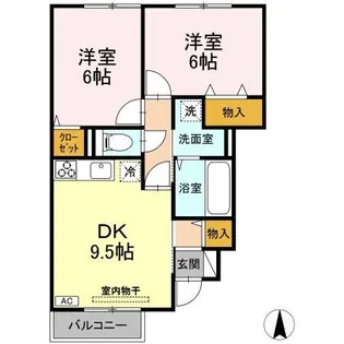 カリーノビータ【1階】の間取り