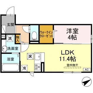 トリシア刈穂橋【1階】の間取り