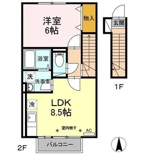 グランモア・リオン【2階】の間取り