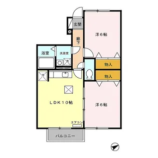 ローズコート K【1階】の間取り