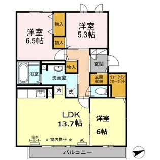 セジュール NANA【2階】の間取り