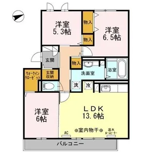 セジュール NANA【203号室】の間取り