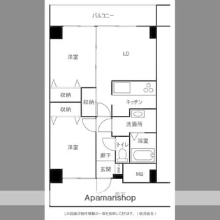 アルセレッソ南通【111号室】の間取り