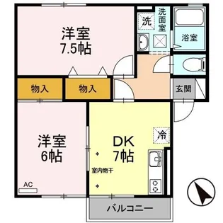 セジュール大住 Ⅰ【1階】の間取り