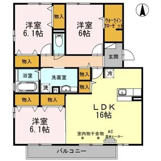グランディール川尻【2階】の間取り