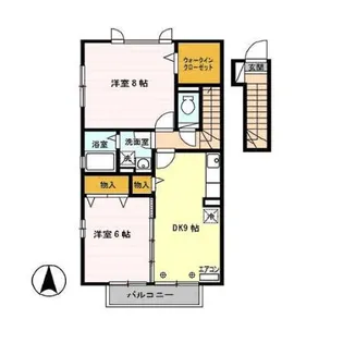 モダンコート広面 D【2階】の間取り