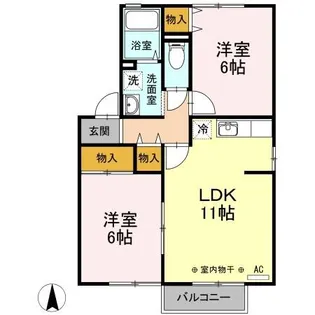 セジュールピース【1階】の間取り