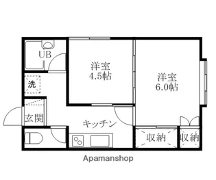ハイムパークサイド【102号室】の間取り