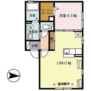 エスト ヴィル【1階】の間取り