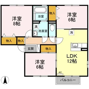 ロイヤルタウン広面 A【103号室】の間取り