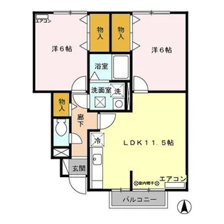 モーニンググローリー B【1階】の間取り