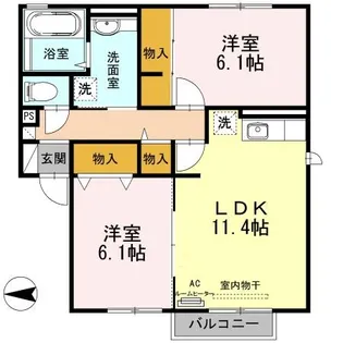 サニーハイツHODONO【2階】の間取り