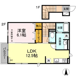 ガーデンプレイス光穂【2階】の間取り