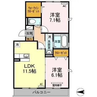 ブレジオぴあ【1階】の間取り