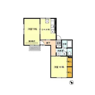 ハイカムール千秋【2階】の間取り
