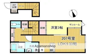 CASAFRENTERICOOMACHI【207号室】の間取り