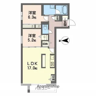 THE IZUMI【3階】の間取り