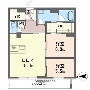 THE IZUMI【1階】の間取り