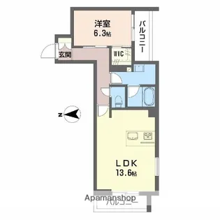 THE IZUMI【3階】の間取り