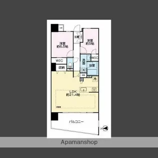 レーベン秋田 THE IMPERIAL TOWER【14階】の間取り