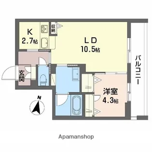フォルビート八橋【1階】の間取り