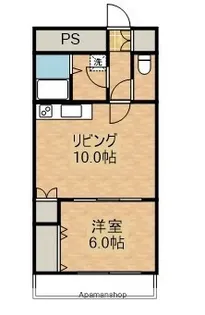 コーポ寺内【202号室】の間取り