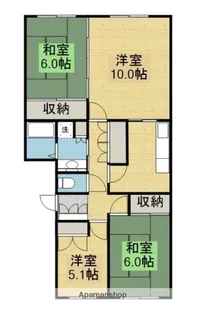 テレパレス総社町【204号室】の間取り