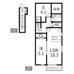 アヴァンス【2階】の間取り